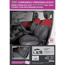 Serie Completa Coprisedili Personalizzati Fiat Panda 12> 4 Posti Posteriore Diviso Cora 129176